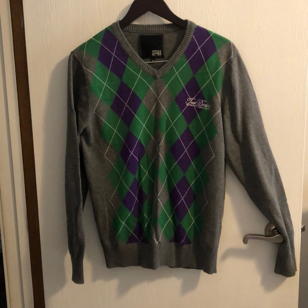 Jack & Jones argyle golf sweater